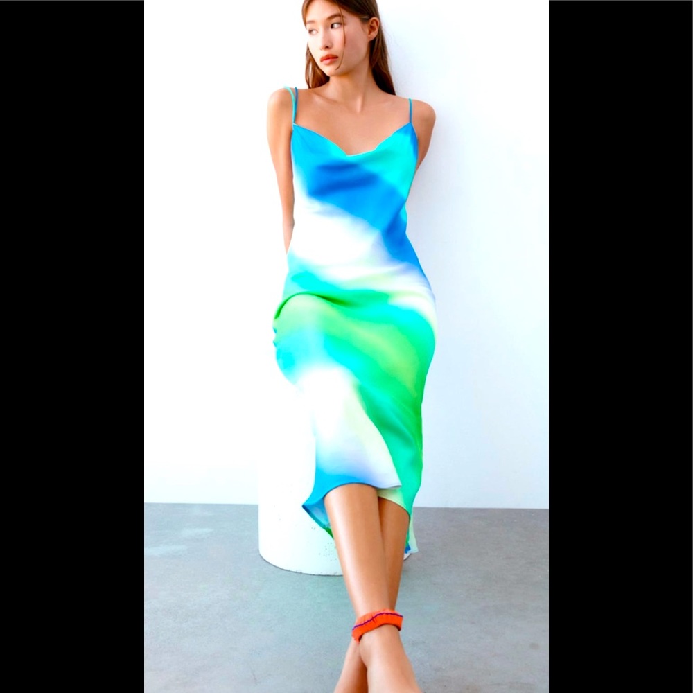 🌺Tie-dye satin effect dress🌺